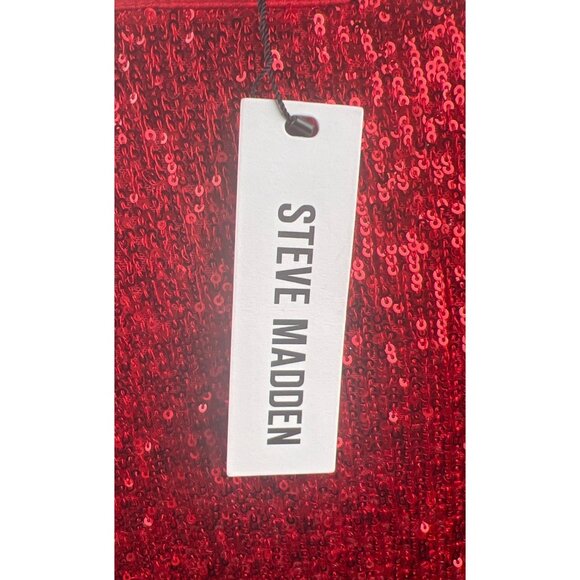 Steve Madden x BB Dakota Women's Delorean Mini Dress Red Sequin Dress Size Small - Picture 8 of 12